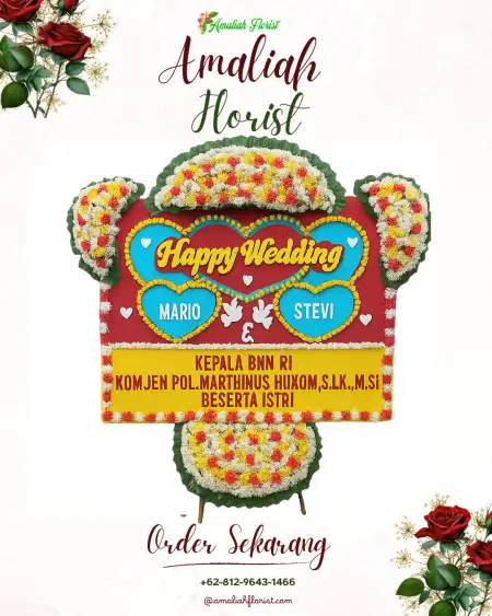 Papan Bunga Pernikahan Bukian